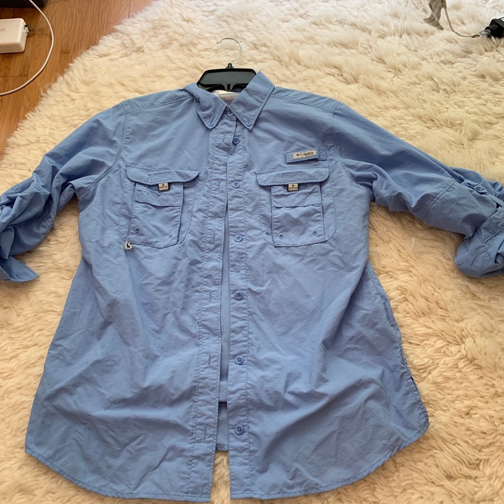 Blue Columbia Fishing Shirt